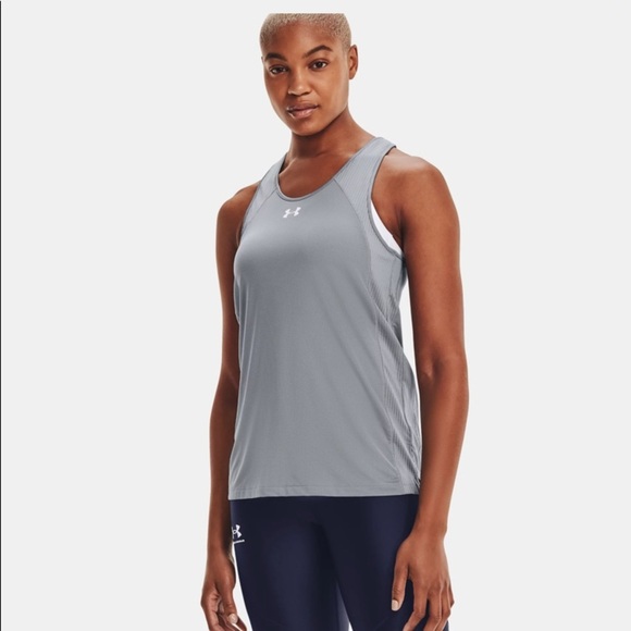 Under Armour Women’s Gray UA Game Time Tank XL - Picture 5 of 7